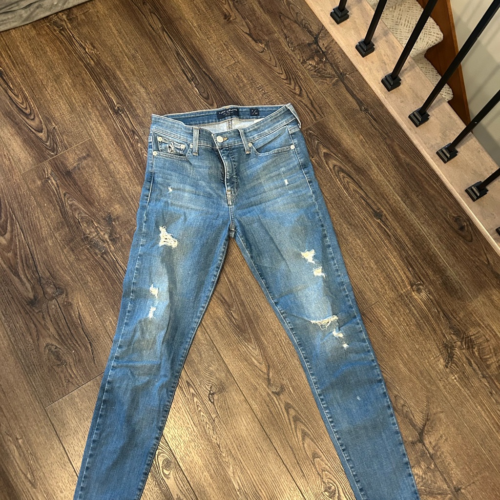 Lucky Brand Distressed Denim Skinny Jeans Lucky Brand Distressed Denim Skinny Jeans